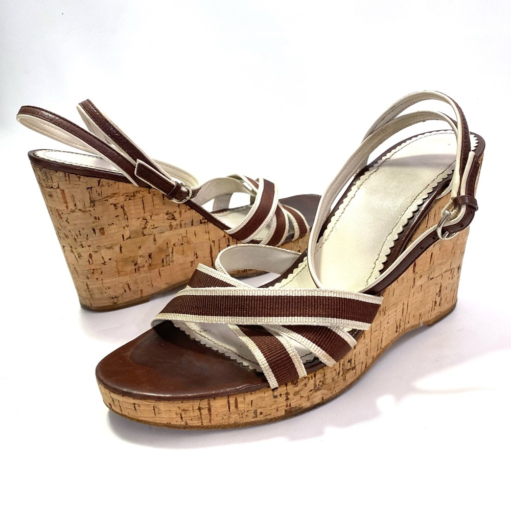 Coach Platform Wedge Ankle Strap Womens Sandals 8.5 M